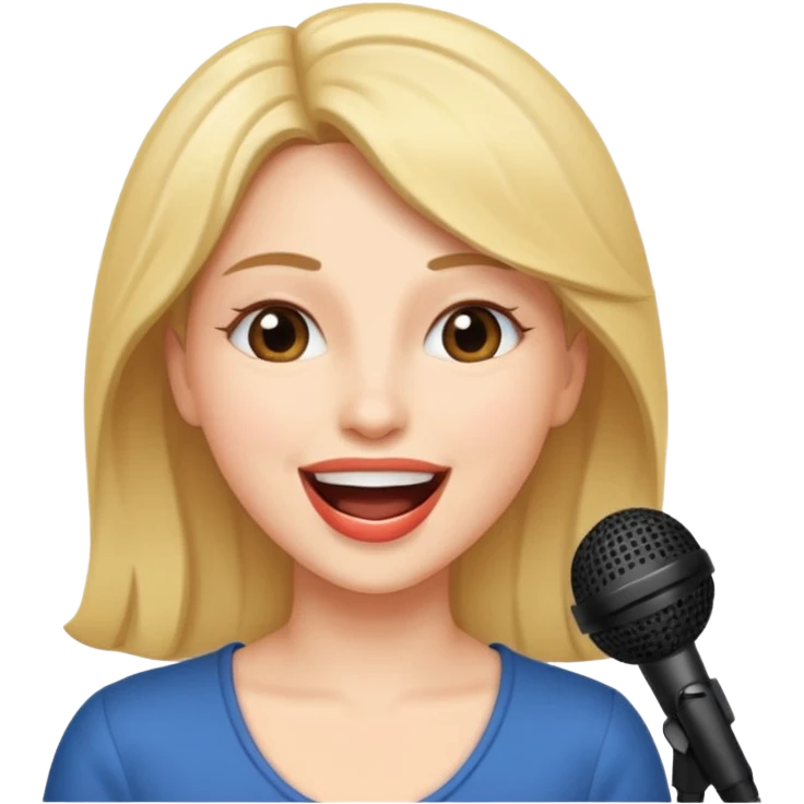 woman singing emoji