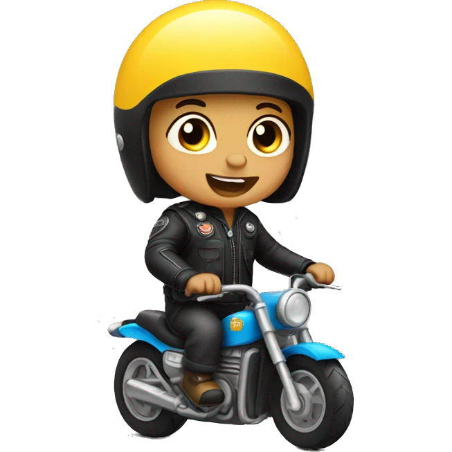 toddler motorcyclist emoji