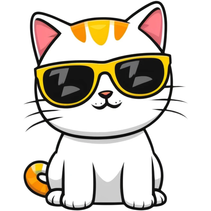 Cat with sunglasses emoji