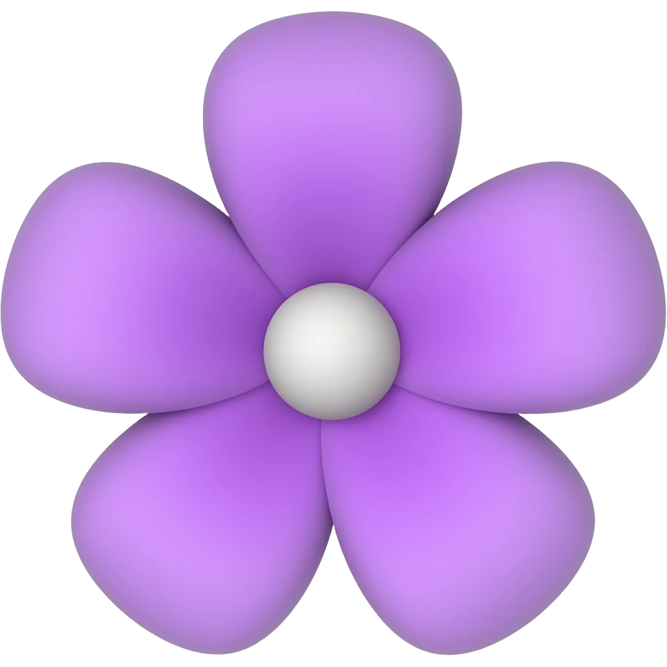 Purple flower emoji