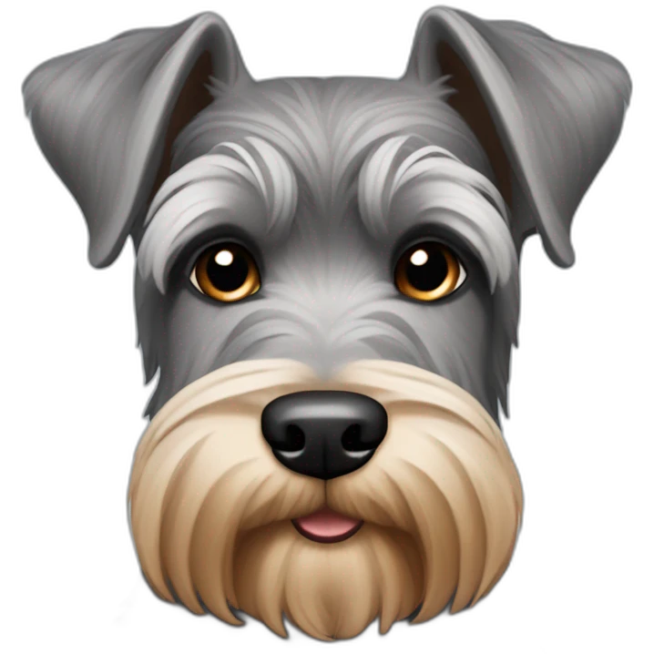 gray to caramel schnauzer alike breed emoji