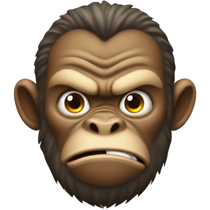 angry monkey with a big beard emoji