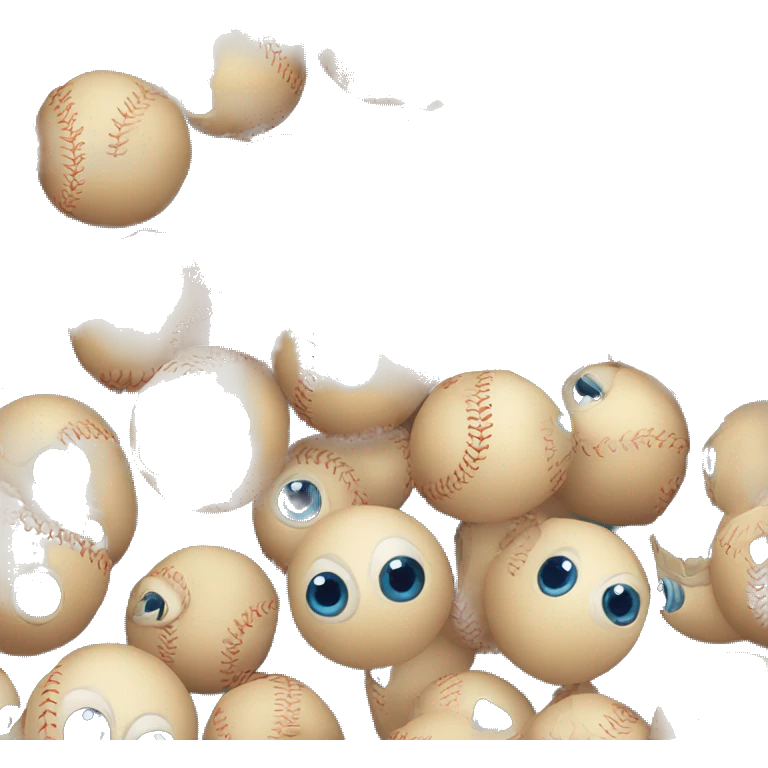 Eyeballs baseballs footballs hairballs  emoji