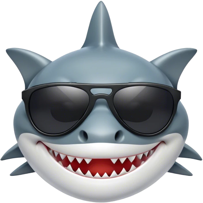 shark head with black sunglasses emoji