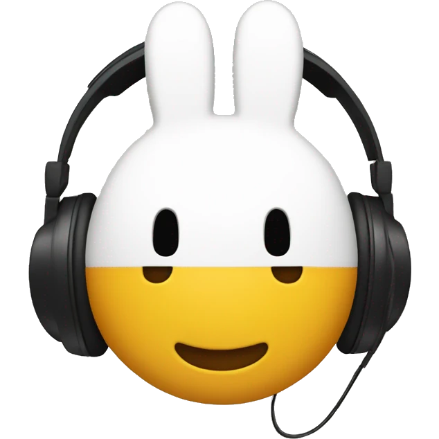 miffy face with head phones emoji