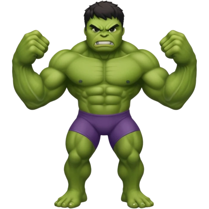 Alien buff as hulk emoji