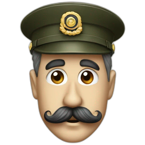 Charlie chaplin moustache militaire emoji