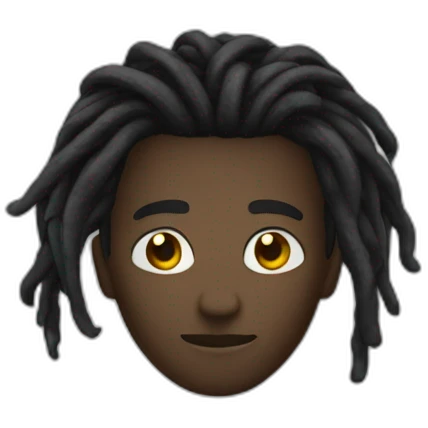 Homme noir avec des dread emoji