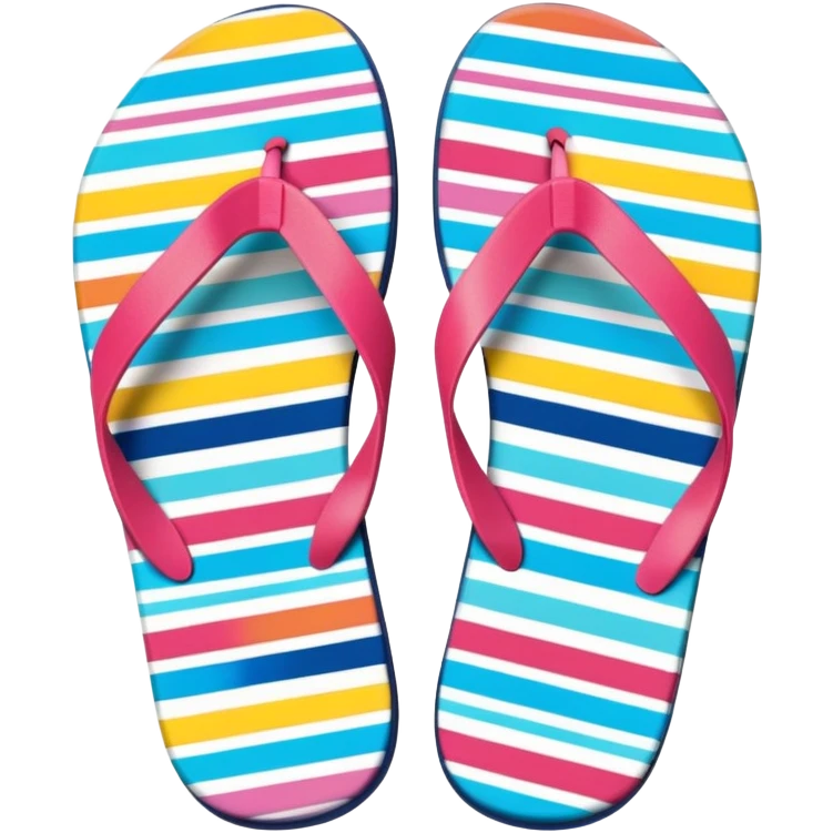 colorful beach flip flops emoji