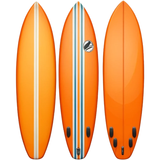 orange pattern surfboard emoji