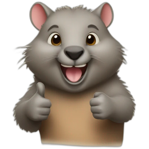 Wombat thumbs up emoji