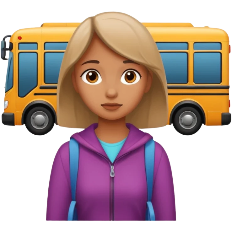girl waiting for the bus emoji