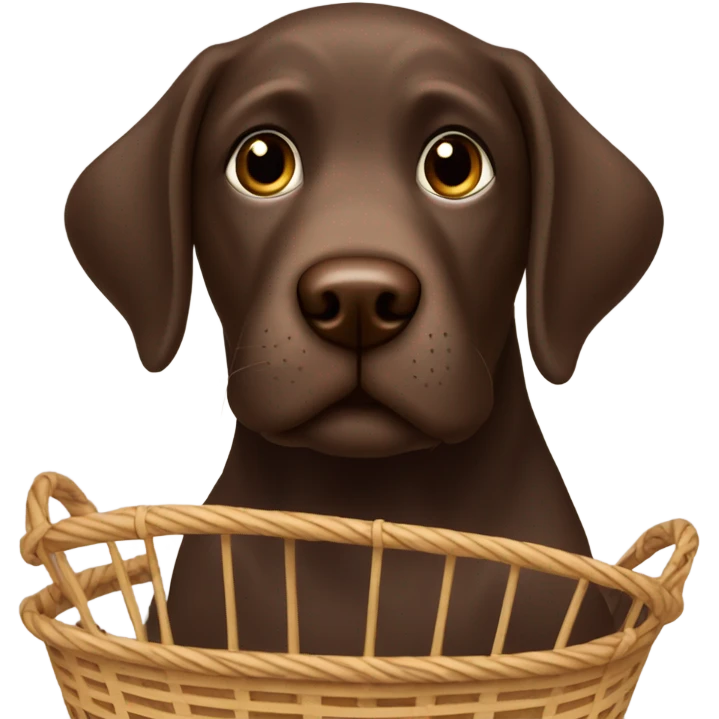 Chocolate Labrador riding a bike emoji