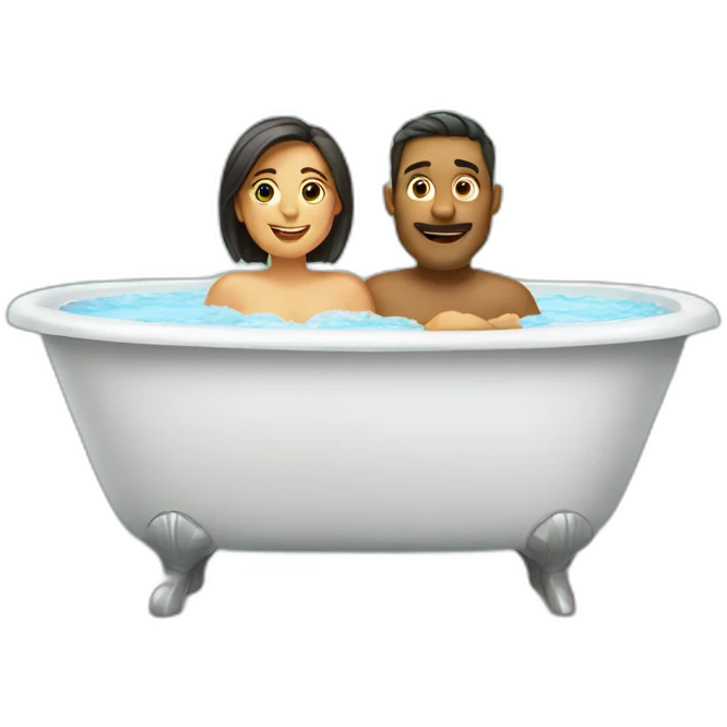 Man and woman in bathtub emoji