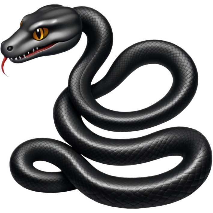 Snake black shadow emoji