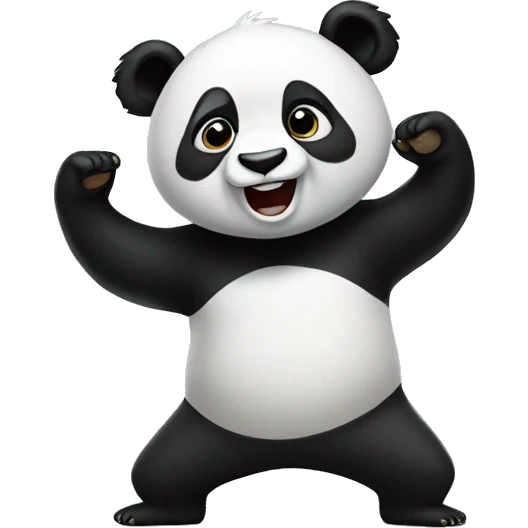 A panda dancing  emoji