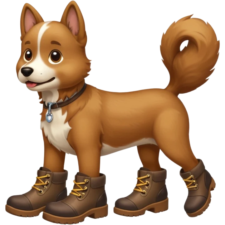 Perro con botas emoji