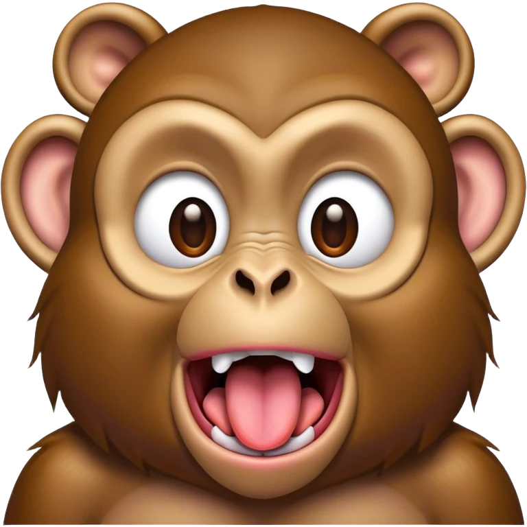 Monkey sticking out tongue with rizz face emoji
