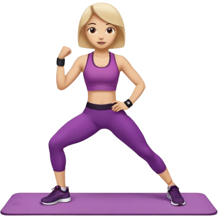 female doing abdominal exercise emoji