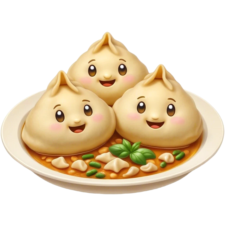Cinematic Realistic Pierogi Dish Emoji, depicted as tender dumplings filled with savory ingredients rendered with lifelike textures and warm, inviting lighting. emoji