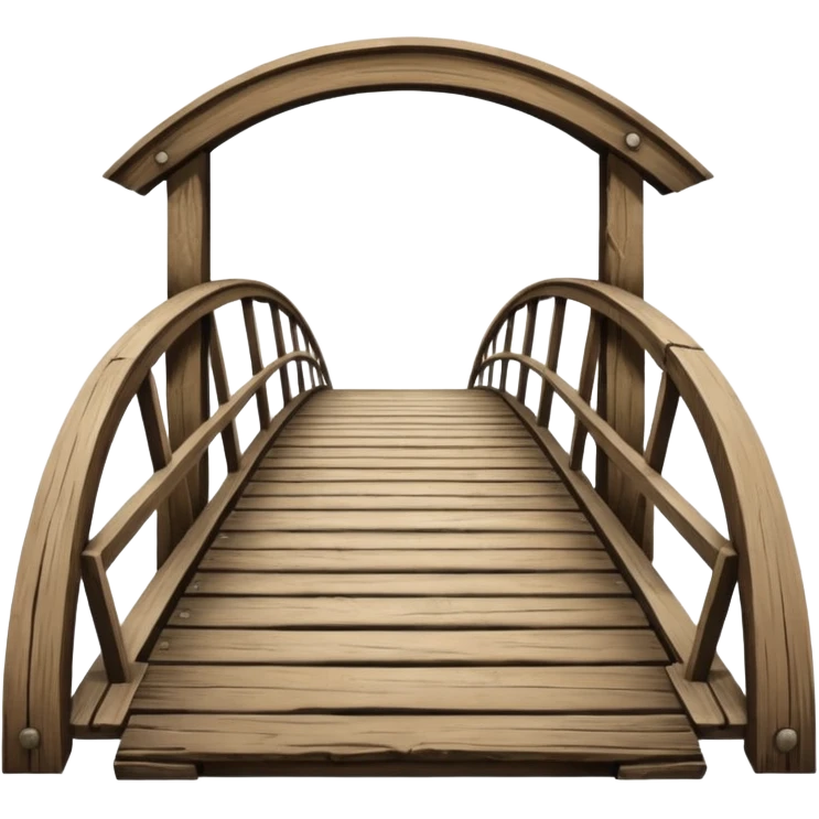 Old Japanese wooden bridge emoji
