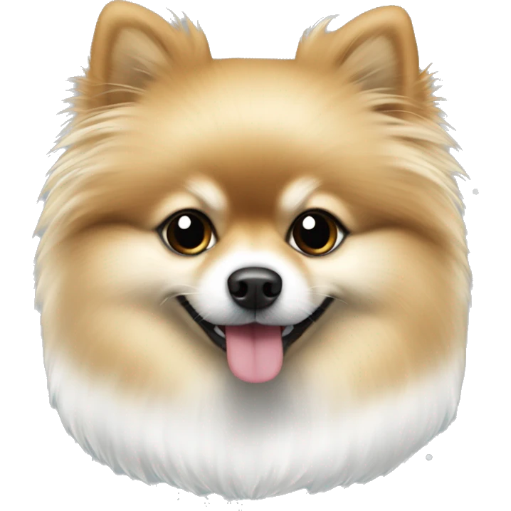 Pomerania blanco con suéter navideño emoji