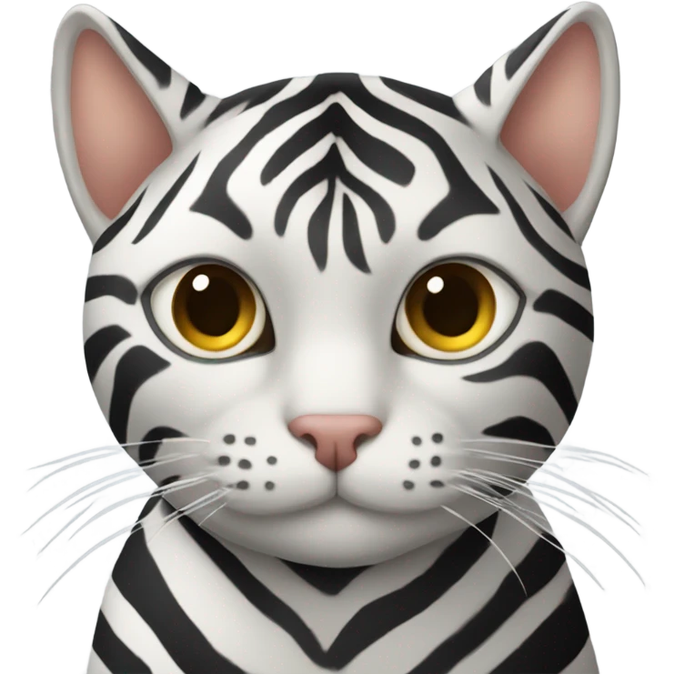 Cat riding a zebra emoji