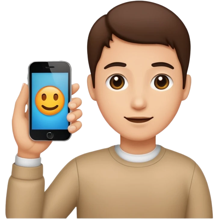 scrolling phone emoji