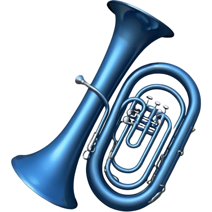 tuba redonda azul escura emoji