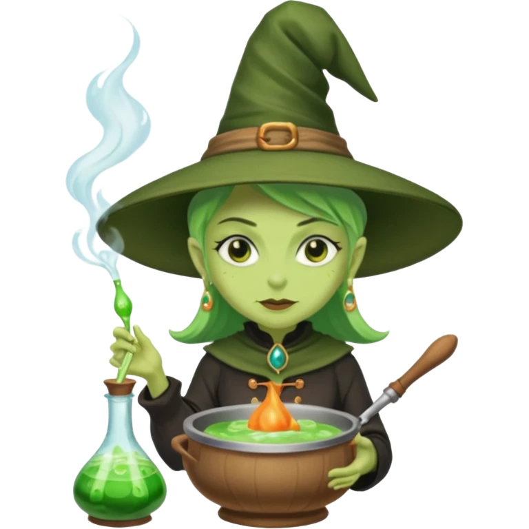 green witch cooking potion emoji