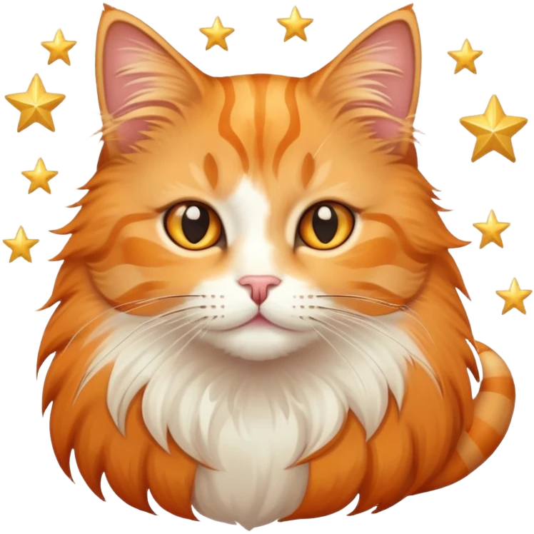 Cat whit stars emoji