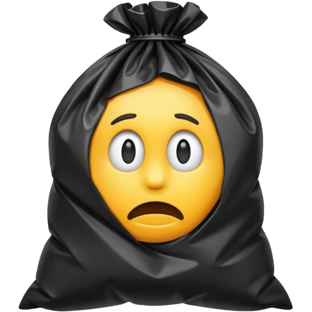 rubbish bag without a face  emoji