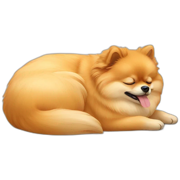 pomeranian-sleeping emoji
