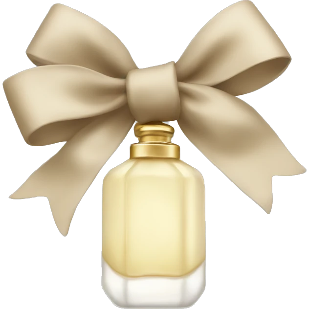vanilla perfume with a khaki bow emoji
