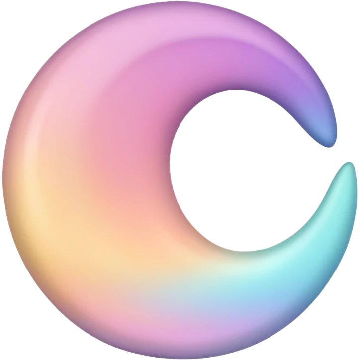 Pastel crescent  emoji