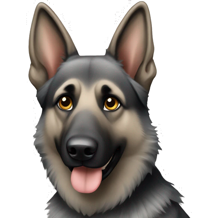 Grey german shepherd emoji