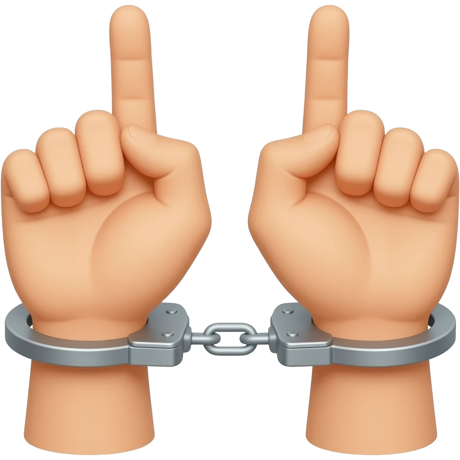 Hands with handcuffs emoji