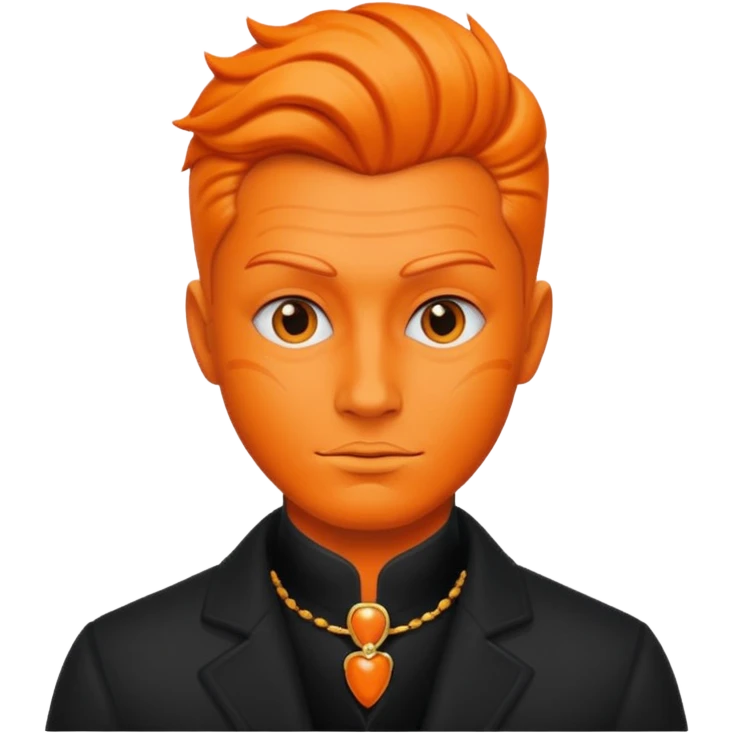 Orange cat man with black pompadour  emoji