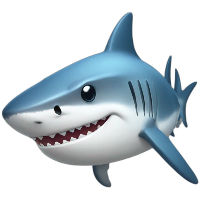 Shark snuggling emoji