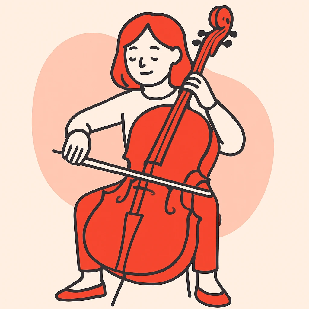 girl playing cello emoji