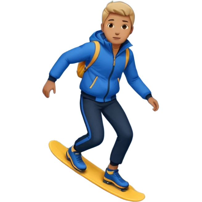 a man sliding down from the mountain which in circle shape emoji