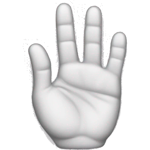 hand with 2 fingers emoji
