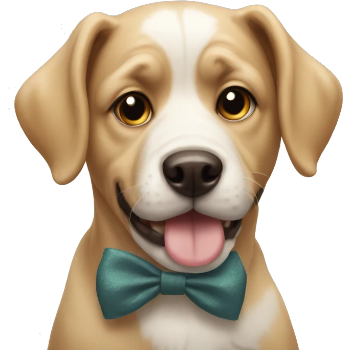 Dog with bow emoji