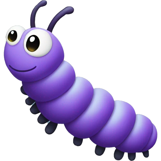 caterpillar in the color of Brittany emoji