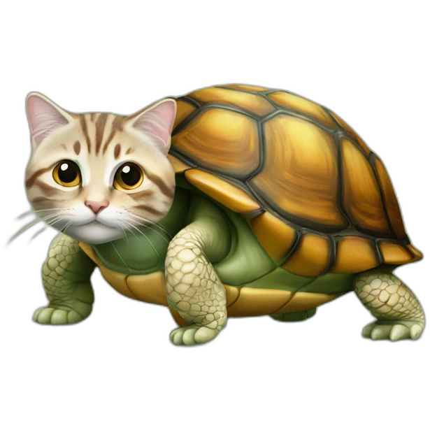 Tortue avec chat emoji