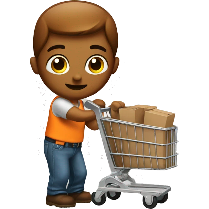 Home Depot Pushing a Cart Cart emoji