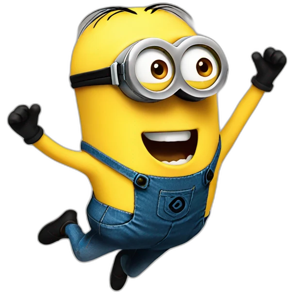 Minion jumping emoji