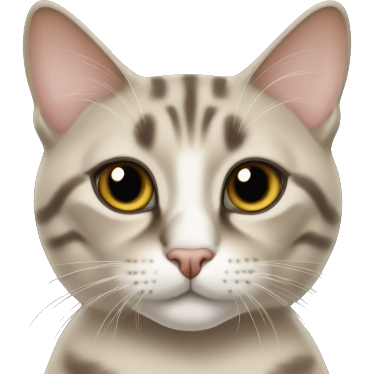 un chat siamois croisé tabby  emoji
