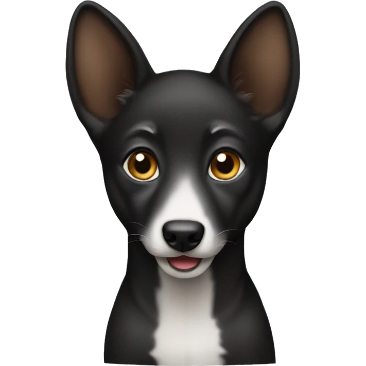 A black dingo puppy  emoji