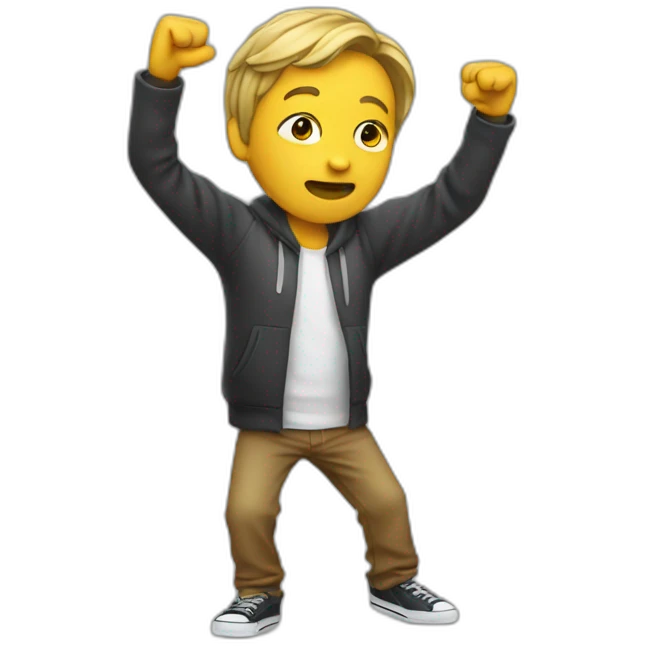 Personne qui fait un dab emoji